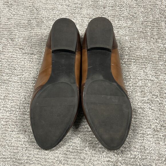 Naturalizer Lorraine Flats Shoes Womens 12 Tassels Two Tone Brown Cap Toe - Picture 9 of 9